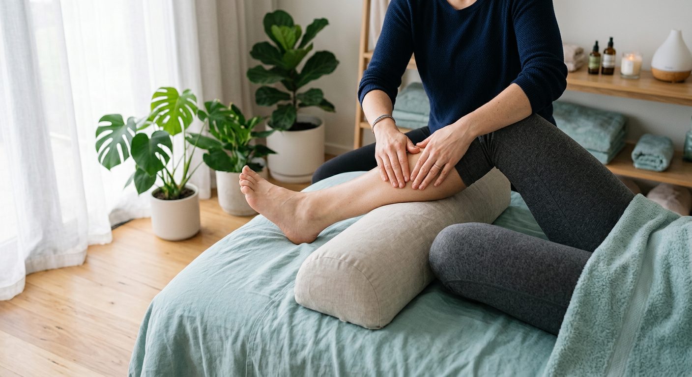 Linfodrenaggio manuale alle gambe